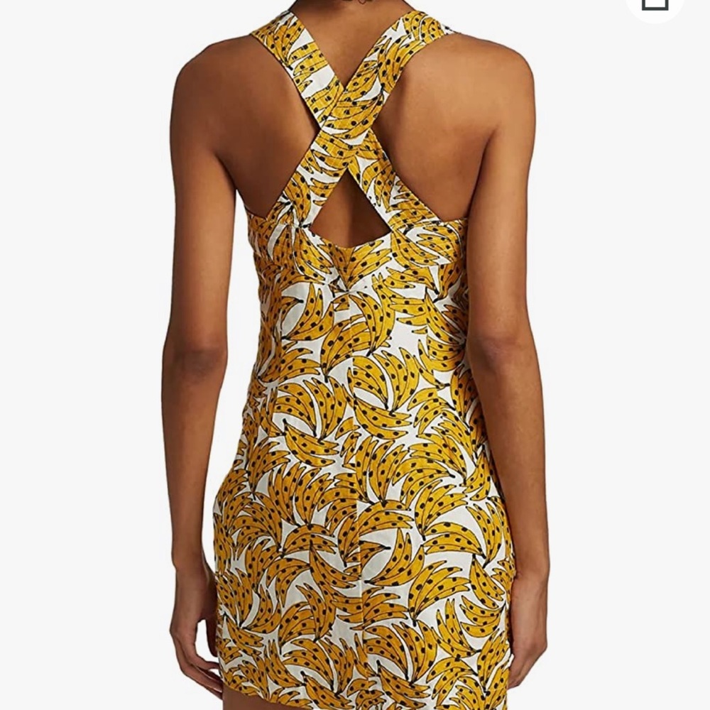 FARM Rio White Spotted Bananas Mini Dress XL NWT